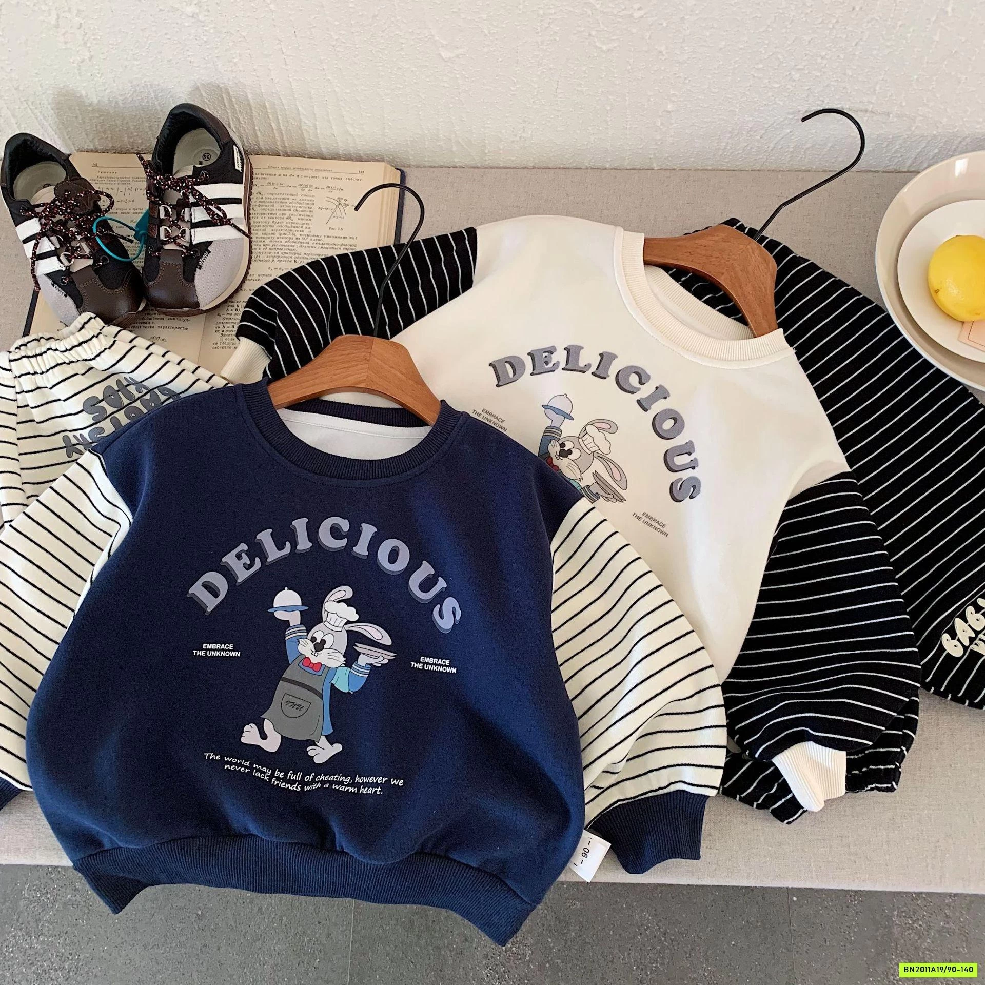 BỘ NỈ THỎ PHỐI KẺ