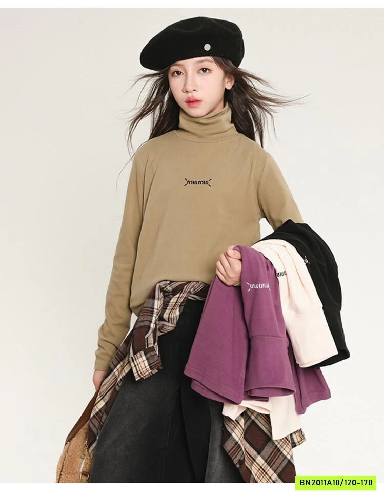 ÁO GIỮ NHIỆT CỔ LỌ BÉ GÁI SZ ĐẠI