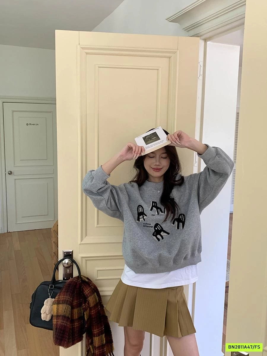 ÁO NỈ THÊU NỔI