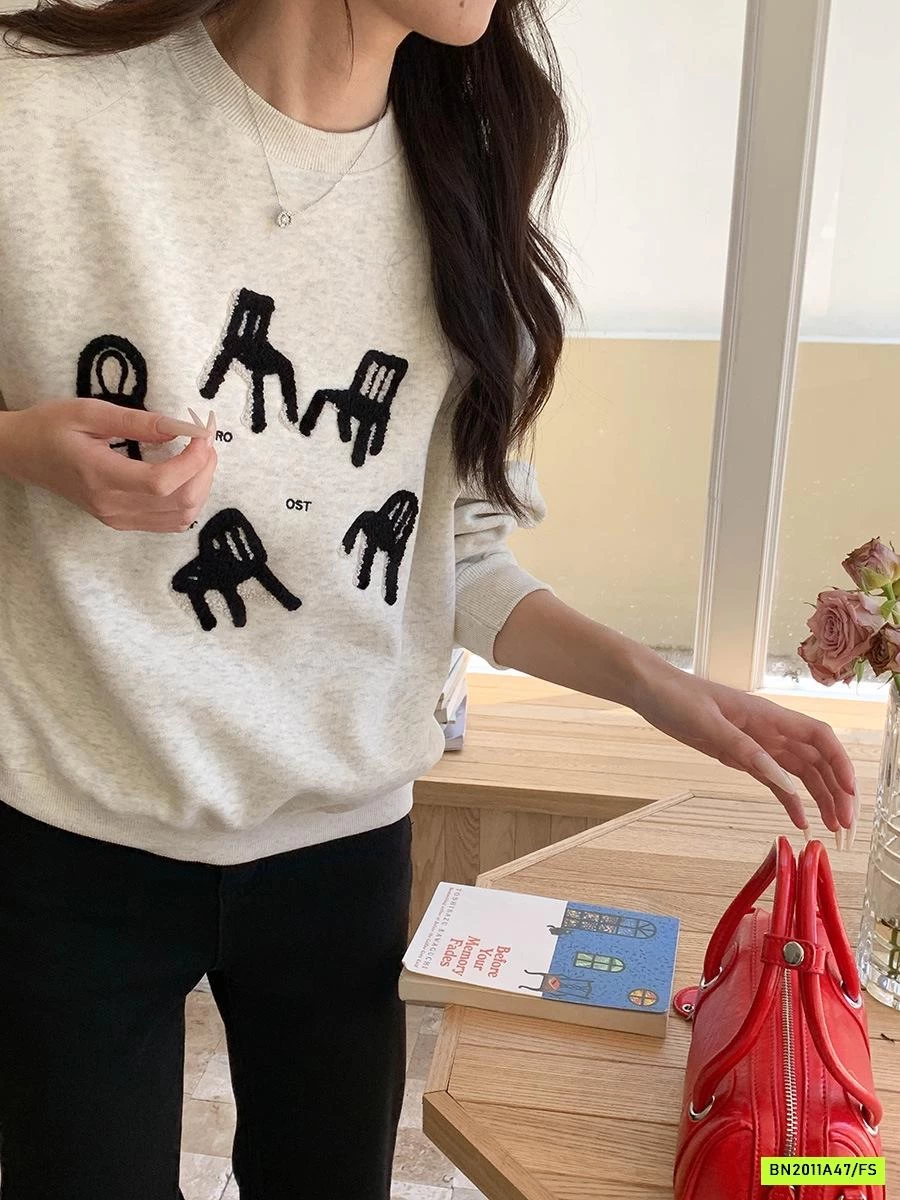 ÁO NỈ THÊU NỔI