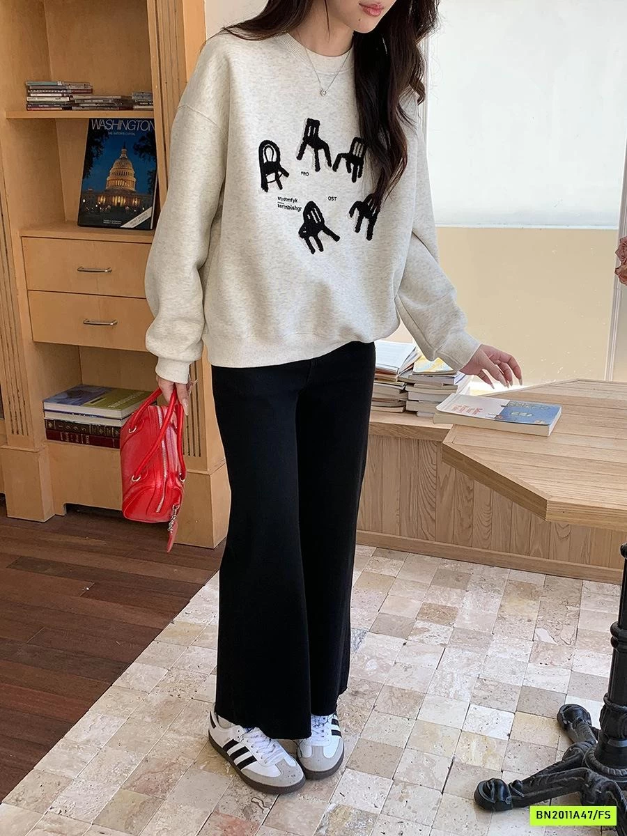 ÁO NỈ THÊU NỔI