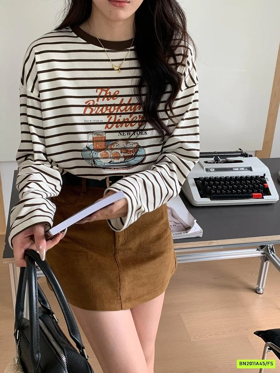 ÁO THUN KẺ IN HÌNH 3TH MORNING