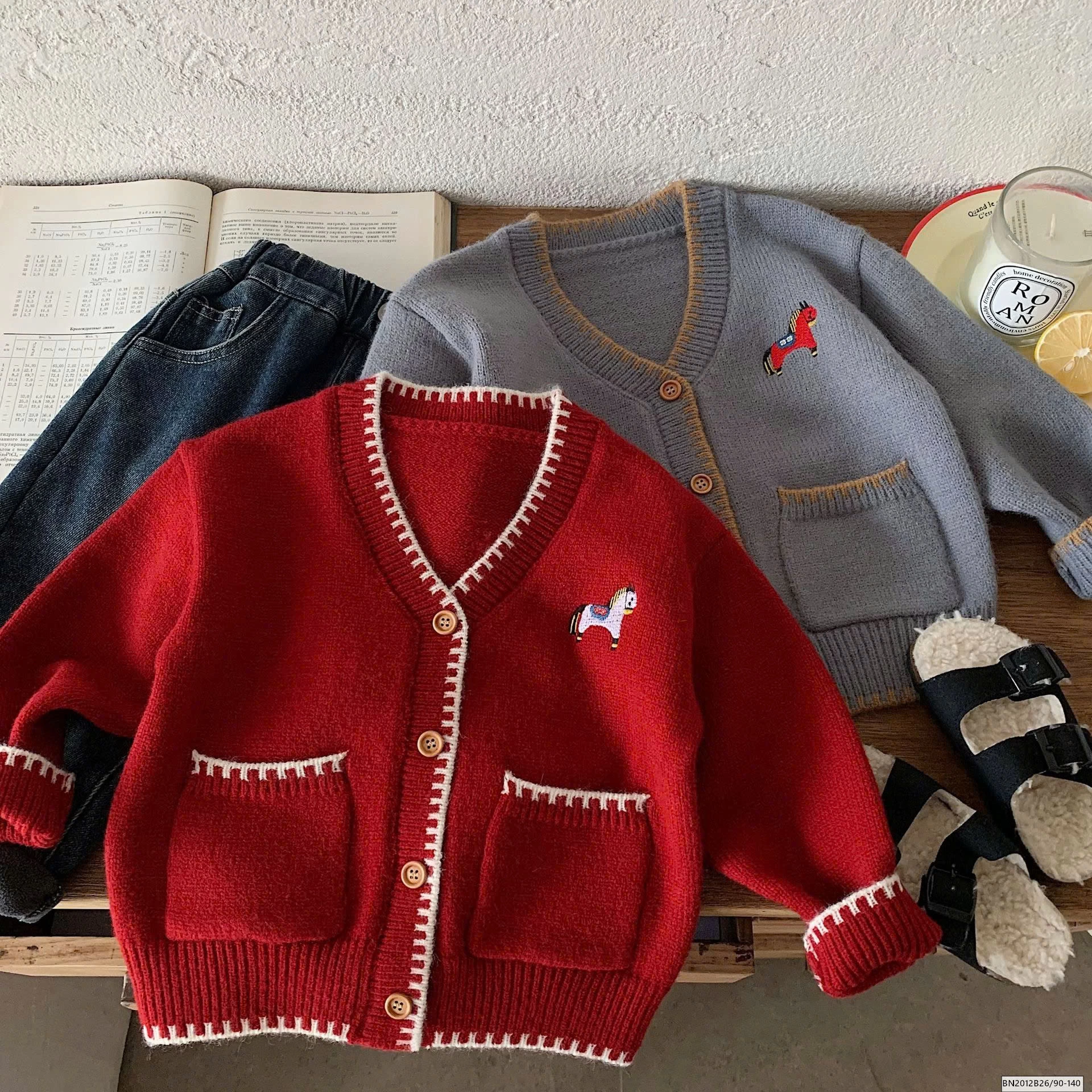 ÁO KHOÁC LEN CARDIGAN NGỰA DIỆN TẾT