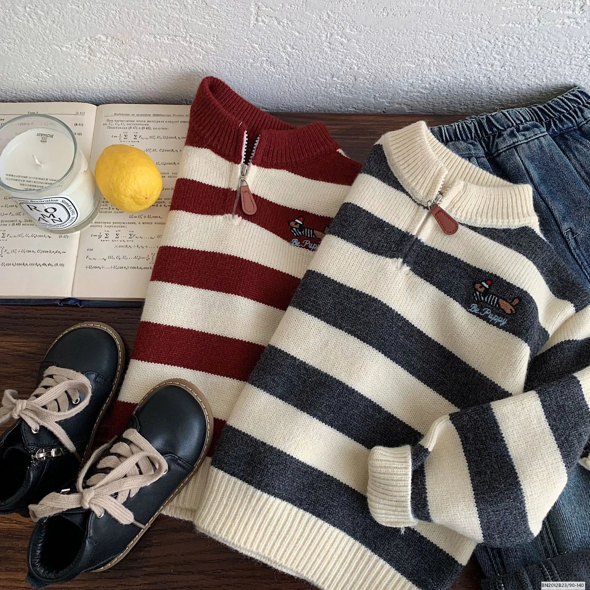 ÁO LEN CỔ KHÓA LOGO CÚN