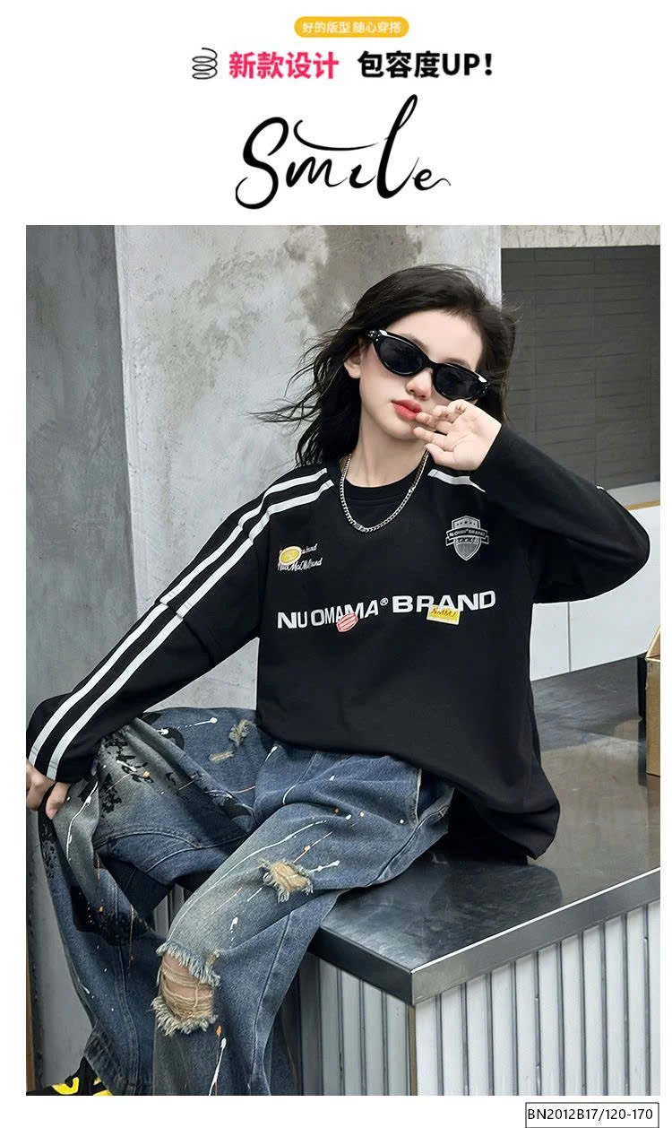 SÉT ÁO ĐEN THỂ THAO MIX QUÀN JEAN RÁCH IN CHỮ