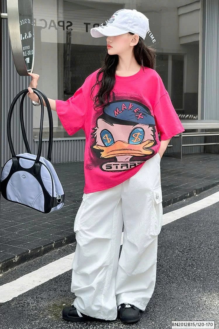 ÁO THUN DONAL HỒNG MIX QUẦN TRẮNG TÚI HỘP