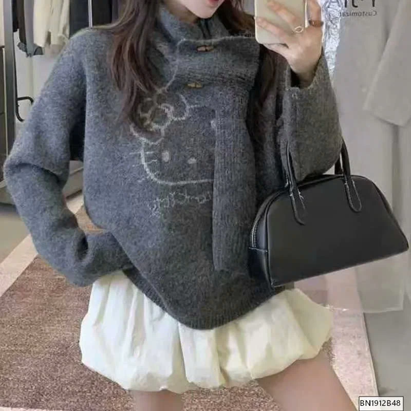 ÁO LEN KITTY KÈM KHĂN