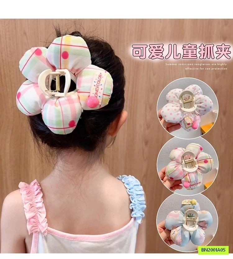 SÉT 4 KẸP TÓC HOA CHO BÉ