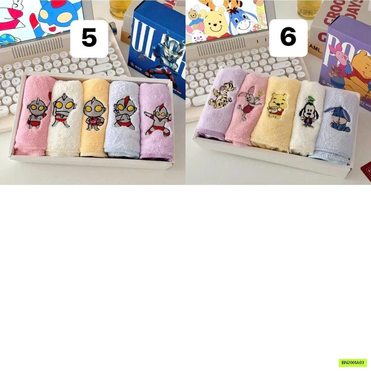 SÉT 5 KHĂN MẶT SIÊU MỀM CHO BÉ