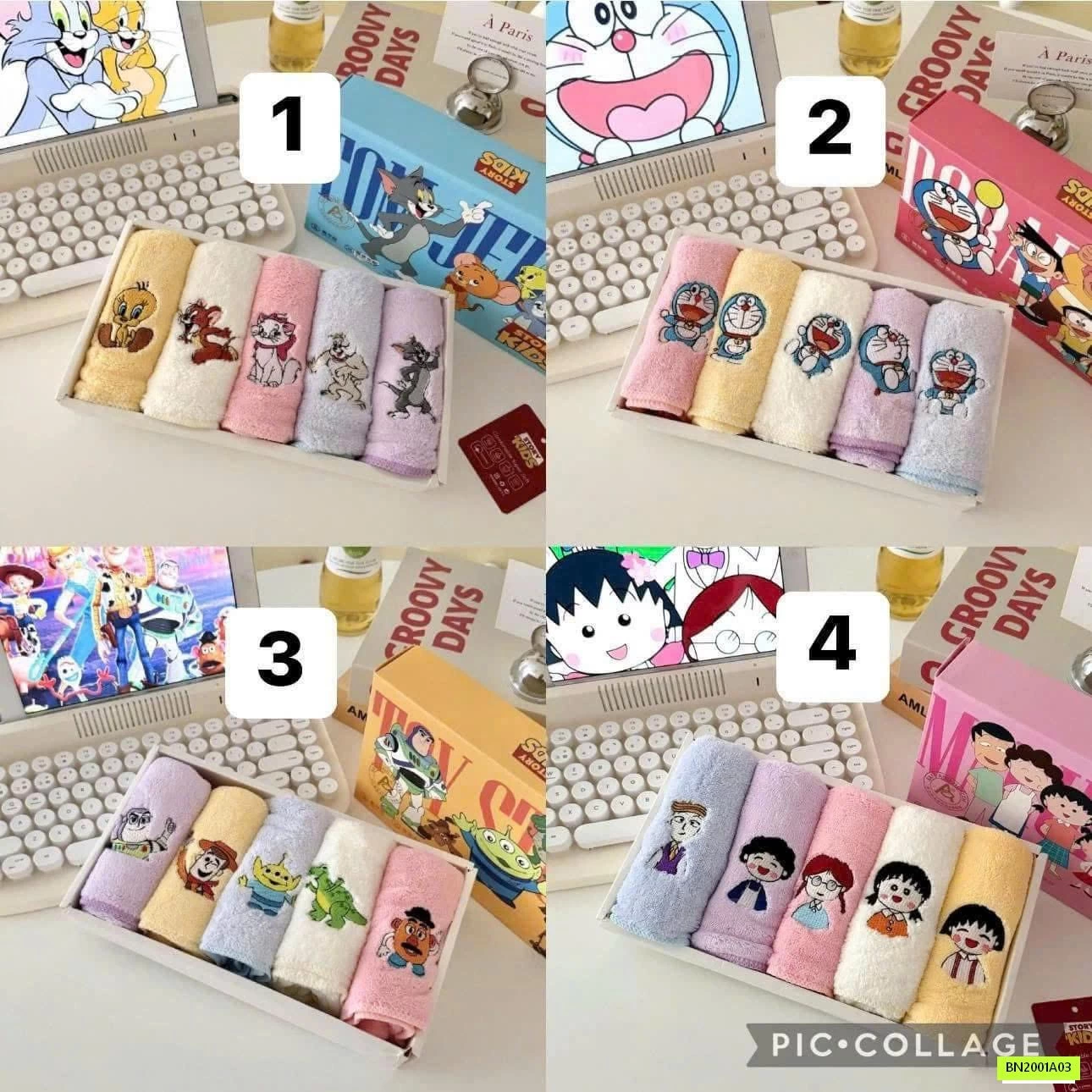 SÉT 5 KHĂN MẶT SIÊU MỀM CHO BÉ