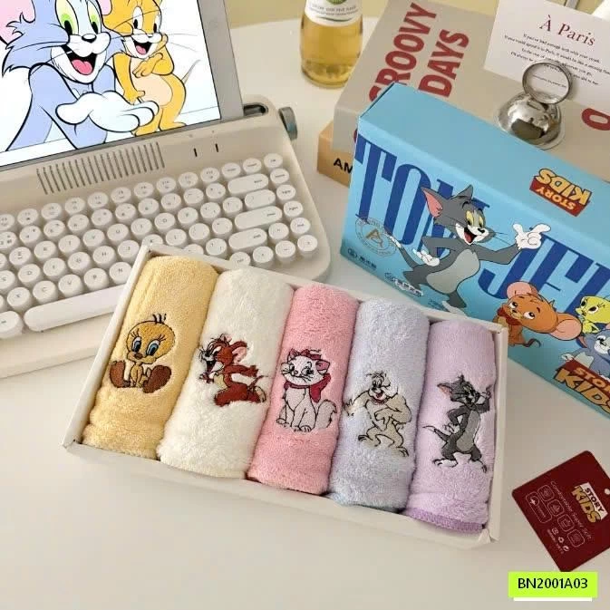 SÉT 5 KHĂN MẶT SIÊU MỀM CHO BÉ