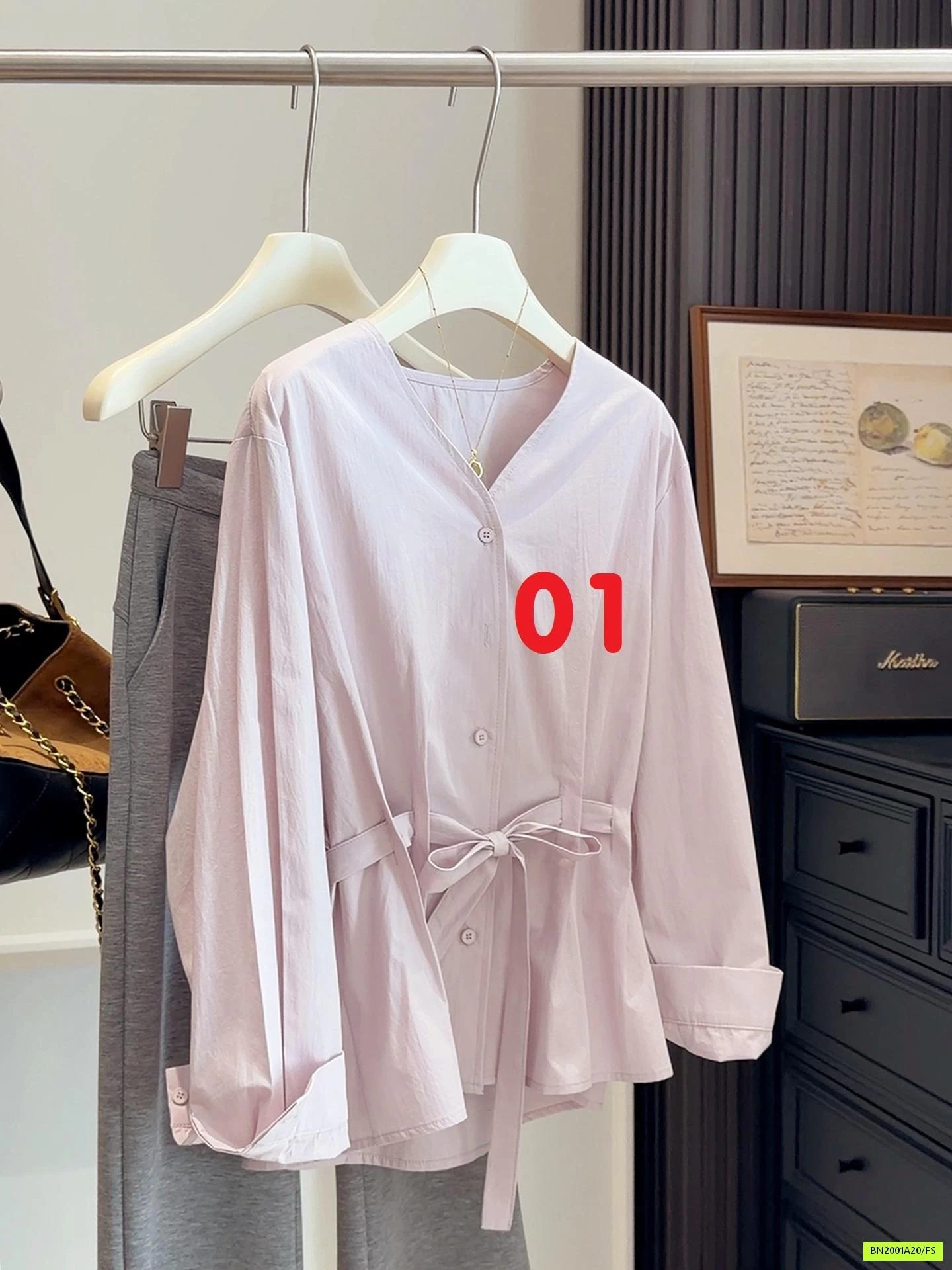 SƠ MI GIẢ THẮT LƯNG ANNA