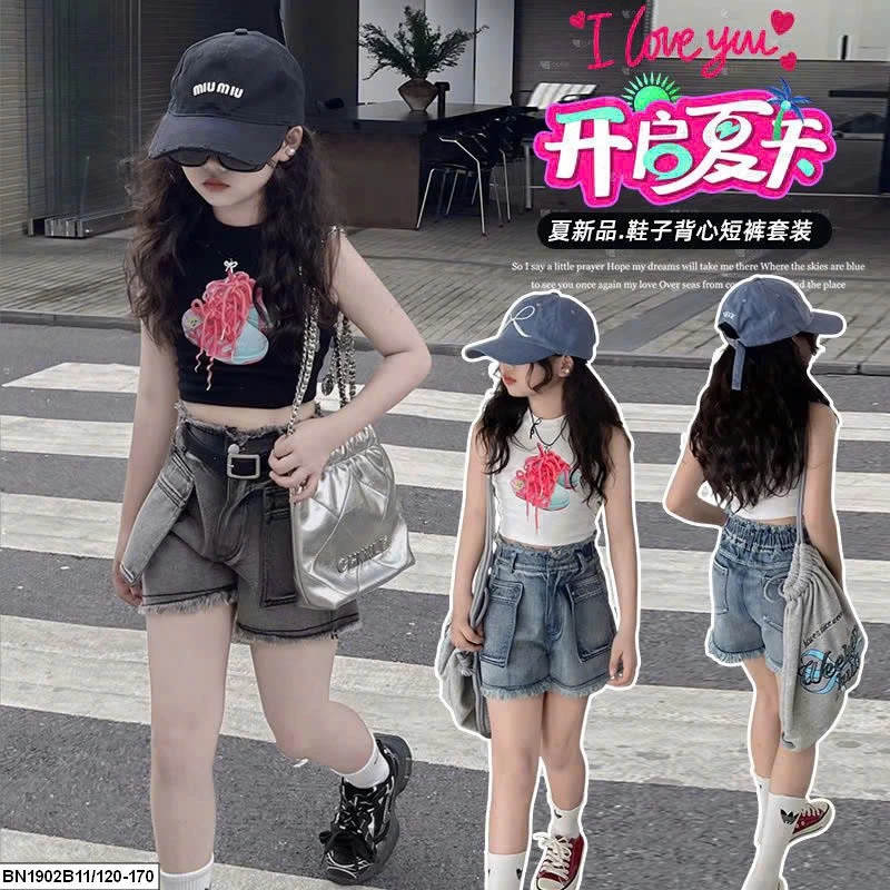 SÉT CROPTOP IN HÌNH ĐÔI GIÀY