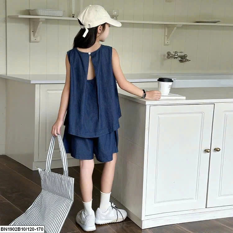 SÉT DENIM SÁT NÁCH BÉ GÁI MÙA HÈ