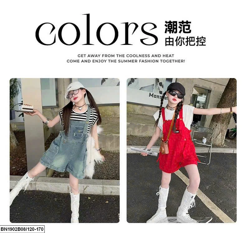 SET ÁO THUN MIX YẾM JEAN BÉ GÁI