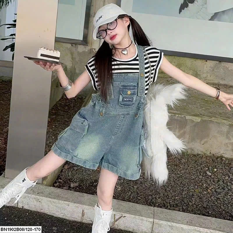 SET ÁO THUN MIX YẾM JEAN BÉ GÁI