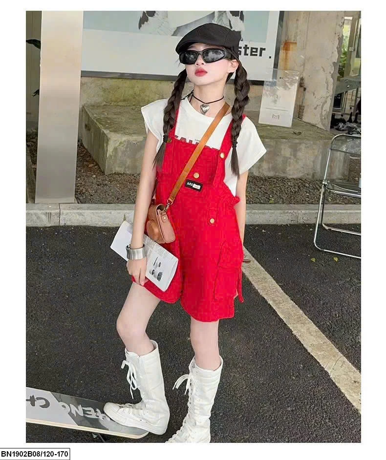 SET ÁO THUN MIX YẾM JEAN BÉ GÁI