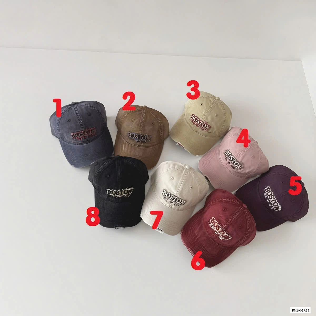 MŨ KẾT RÁCH THÊU CHỮ POSTON