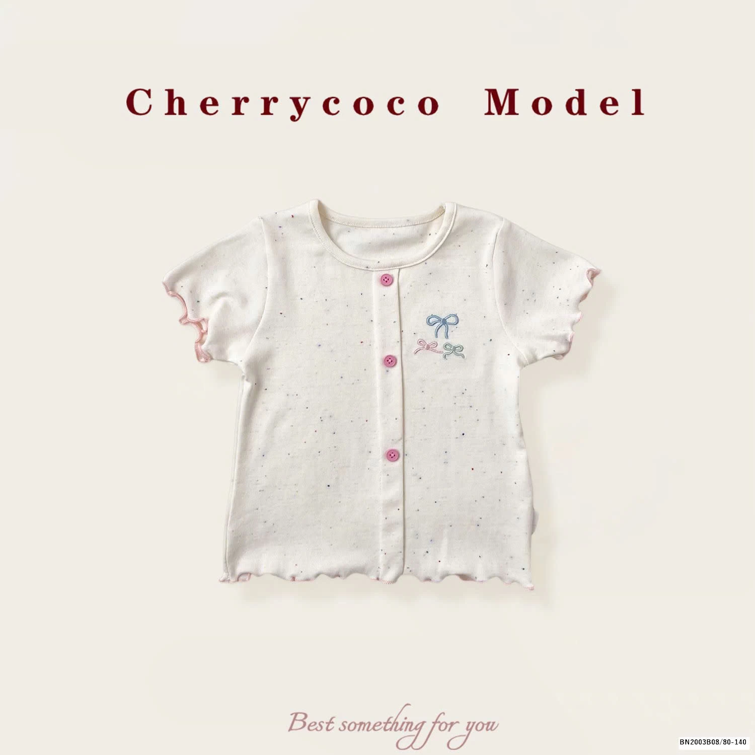 ÁO THUN MUỐI TIÊU VIỀN BÈO BÉ GÁI CHERYCOCO