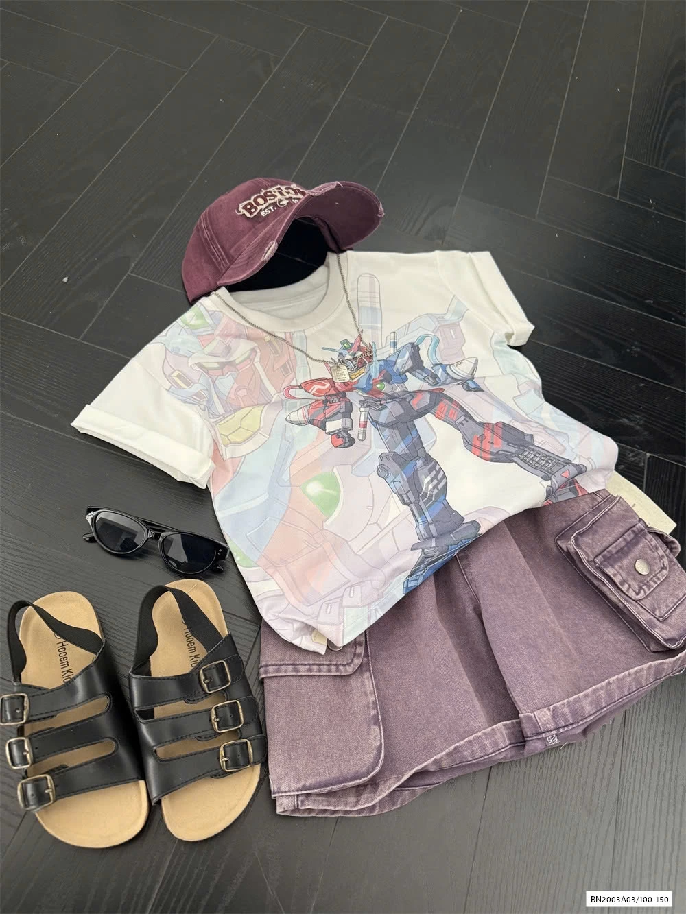 ÁO SIÊU NHÂN MIX QUẦN JEANS TÍM