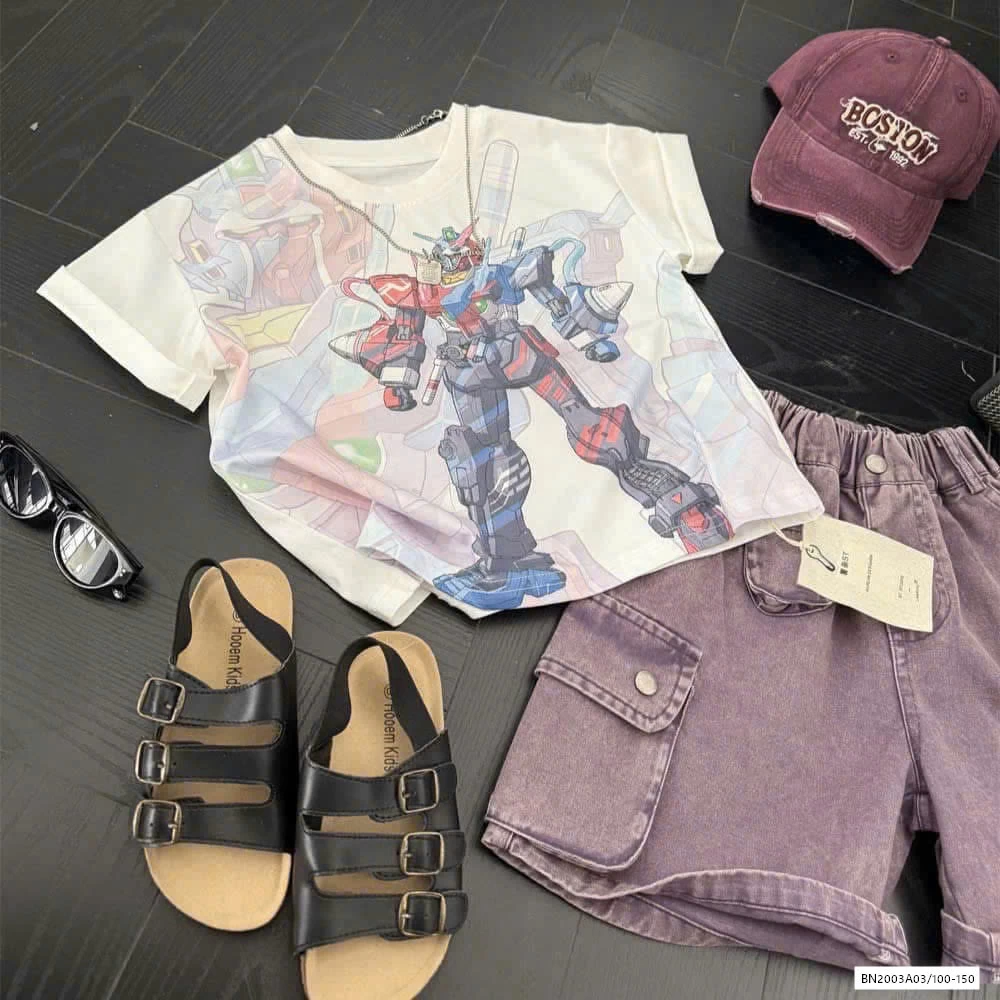 ÁO SIÊU NHÂN MIX QUẦN JEANS TÍM