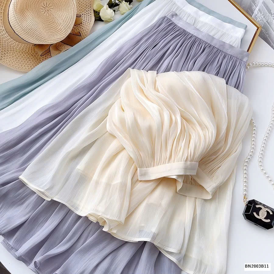 CHÂN VÁY LỤA MIDI