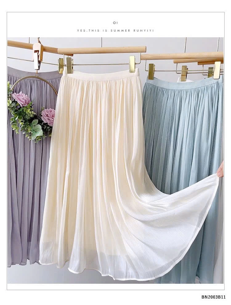 CHÂN VÁY LỤA MIDI