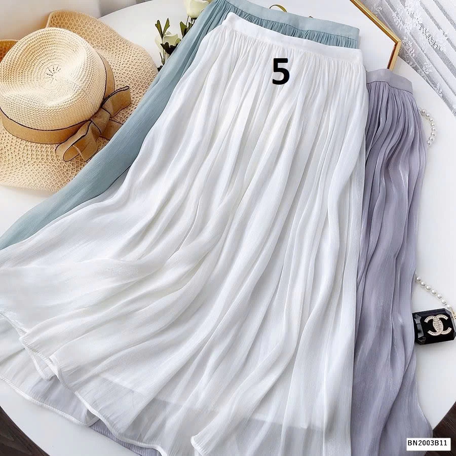 CHÂN VÁY LỤA MIDI