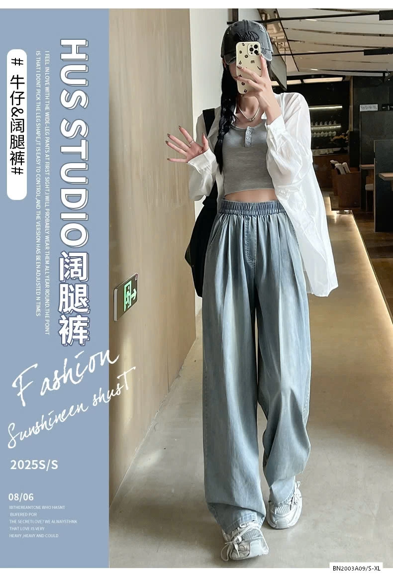 JEANS TENCEL SUÔNG CẠP CHUN