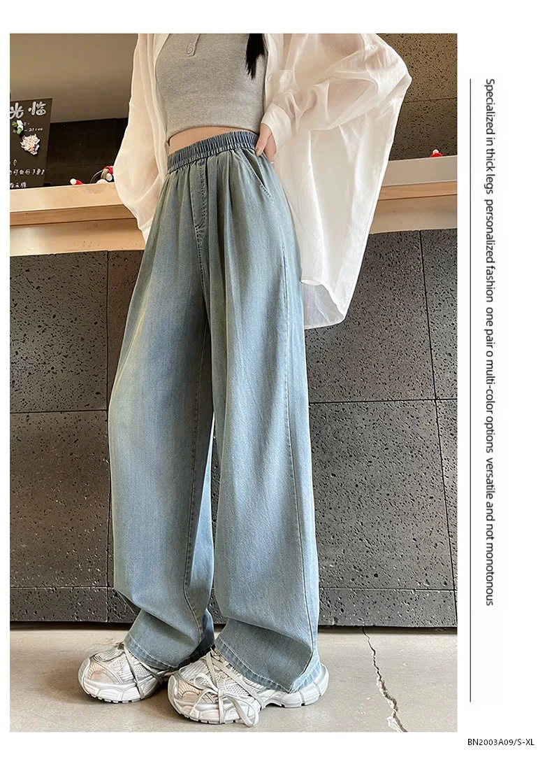 JEANS TENCEL SUÔNG CẠP CHUN