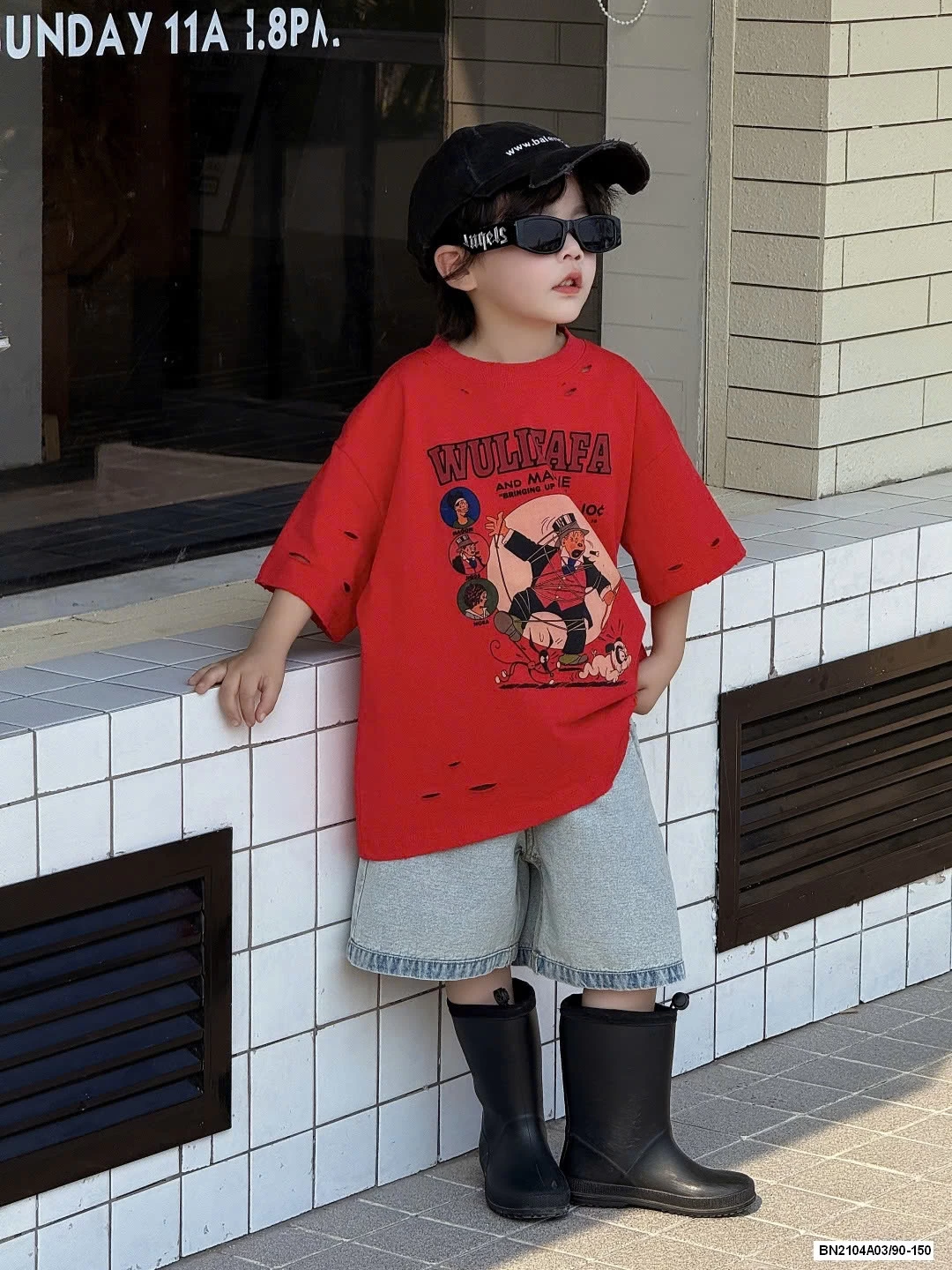 ÁO ĐỎ MIX SHORT JEANS