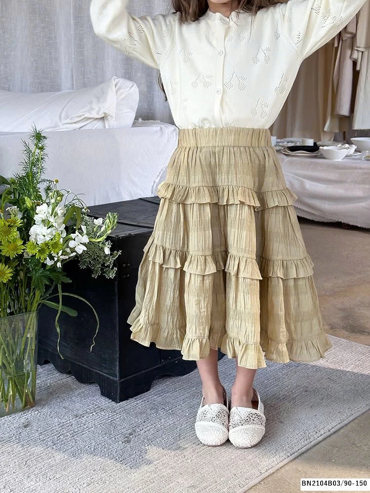 CHÂN VÁY BÈO DÁNG DÀI AMBB 24S110