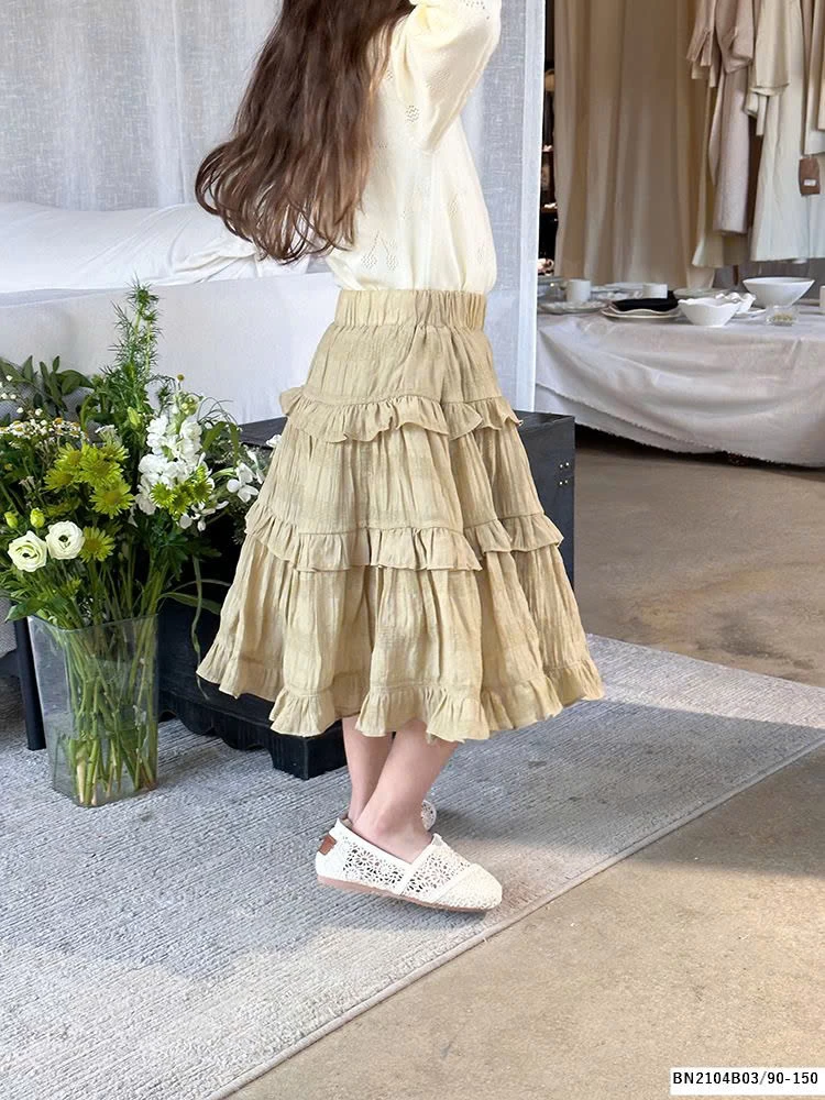 CHÂN VÁY BÈO DÁNG DÀI AMBB 24S110