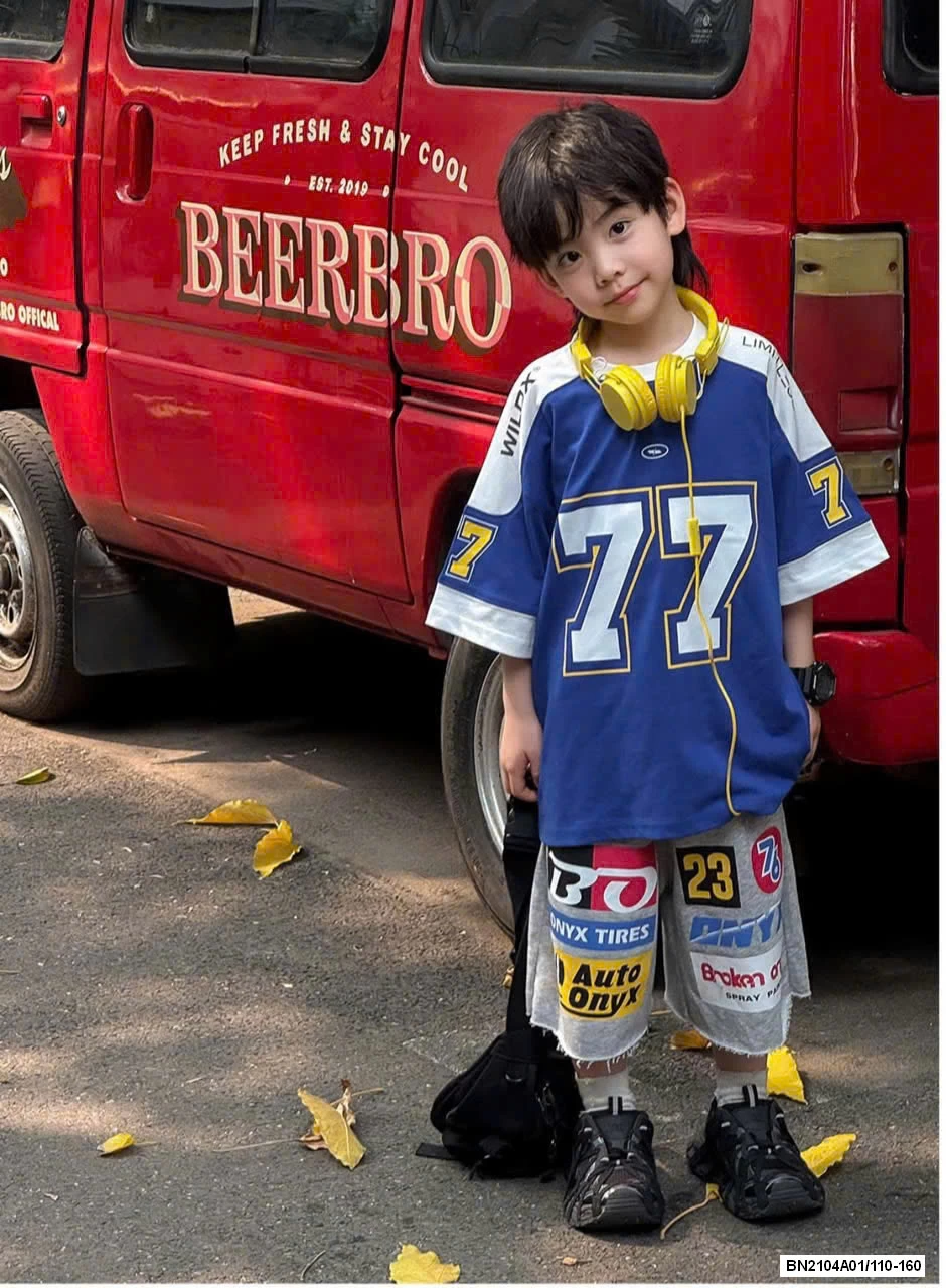 ÁO THỂ THAO 77 MIX SHORT CHỮ