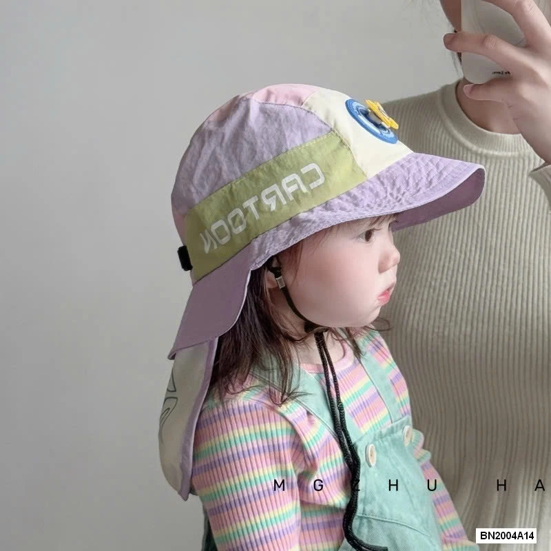 MŨ CHỐNG NẮNG KÈM VẠT CHE PHỐI MÀU