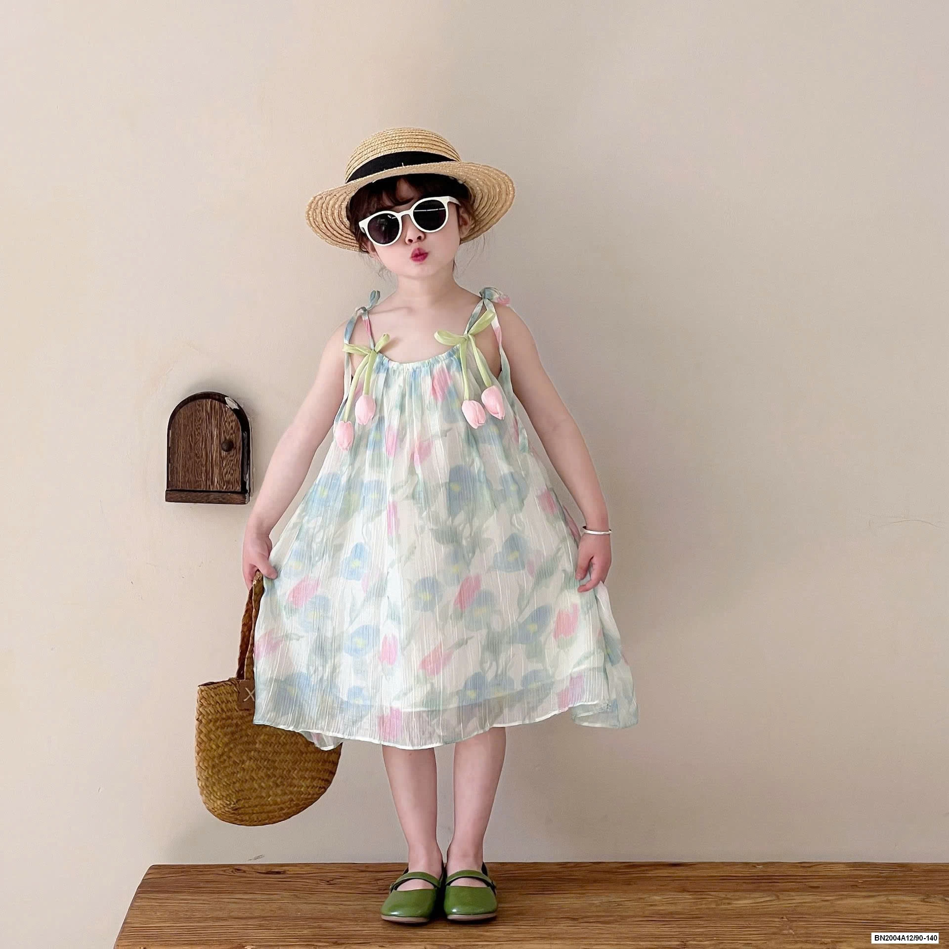 ĐẦM VOAN HOA 2 DÂY