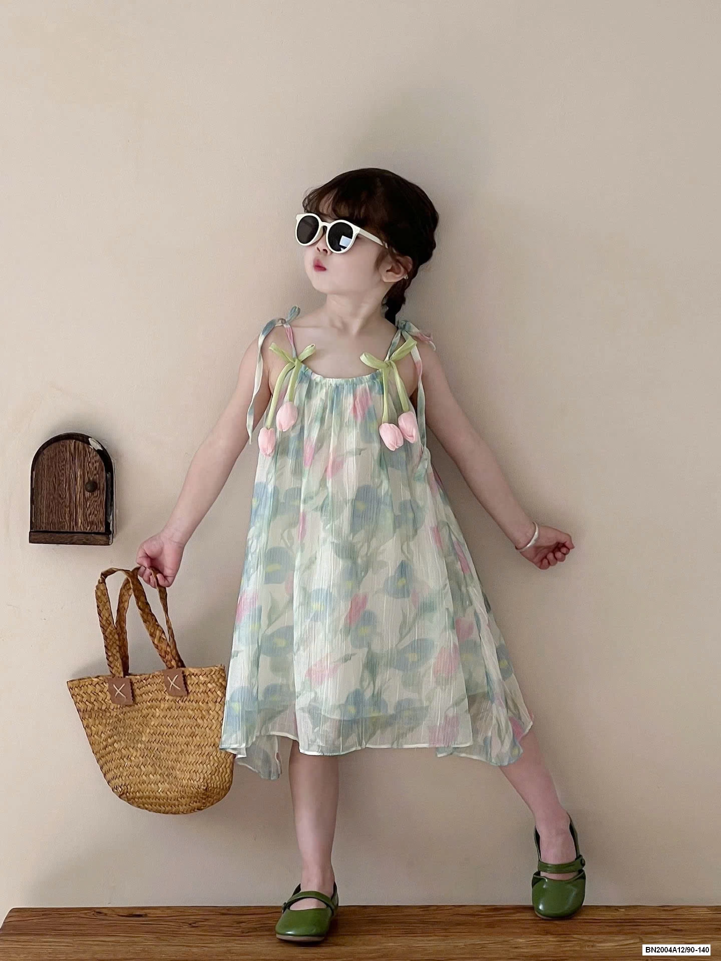 ĐẦM VOAN HOA 2 DÂY