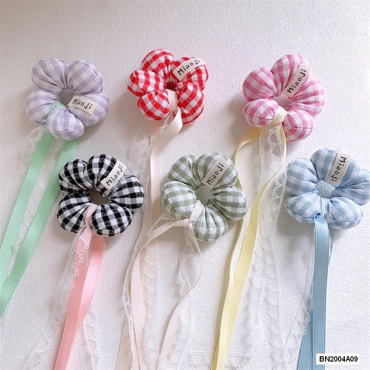 SÉT 2 BUỘC TÓC HOA CARO