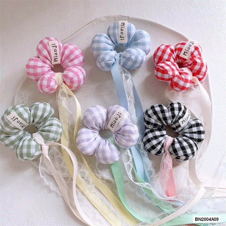 SÉT 2 BUỘC TÓC HOA CARO