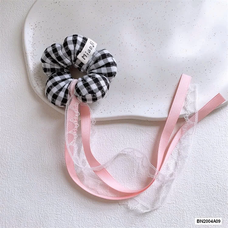 SÉT 2 BUỘC TÓC HOA CARO