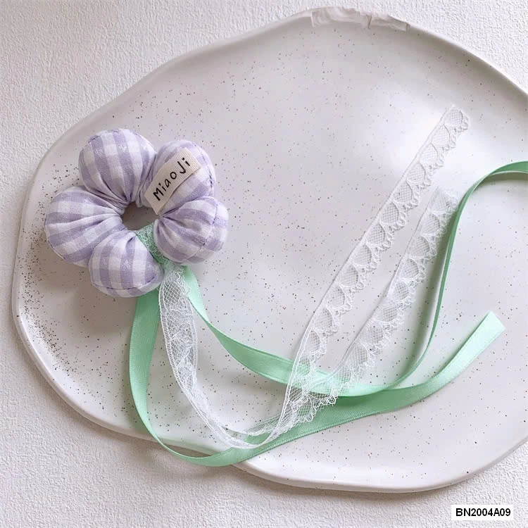 SÉT 2 BUỘC TÓC HOA CARO