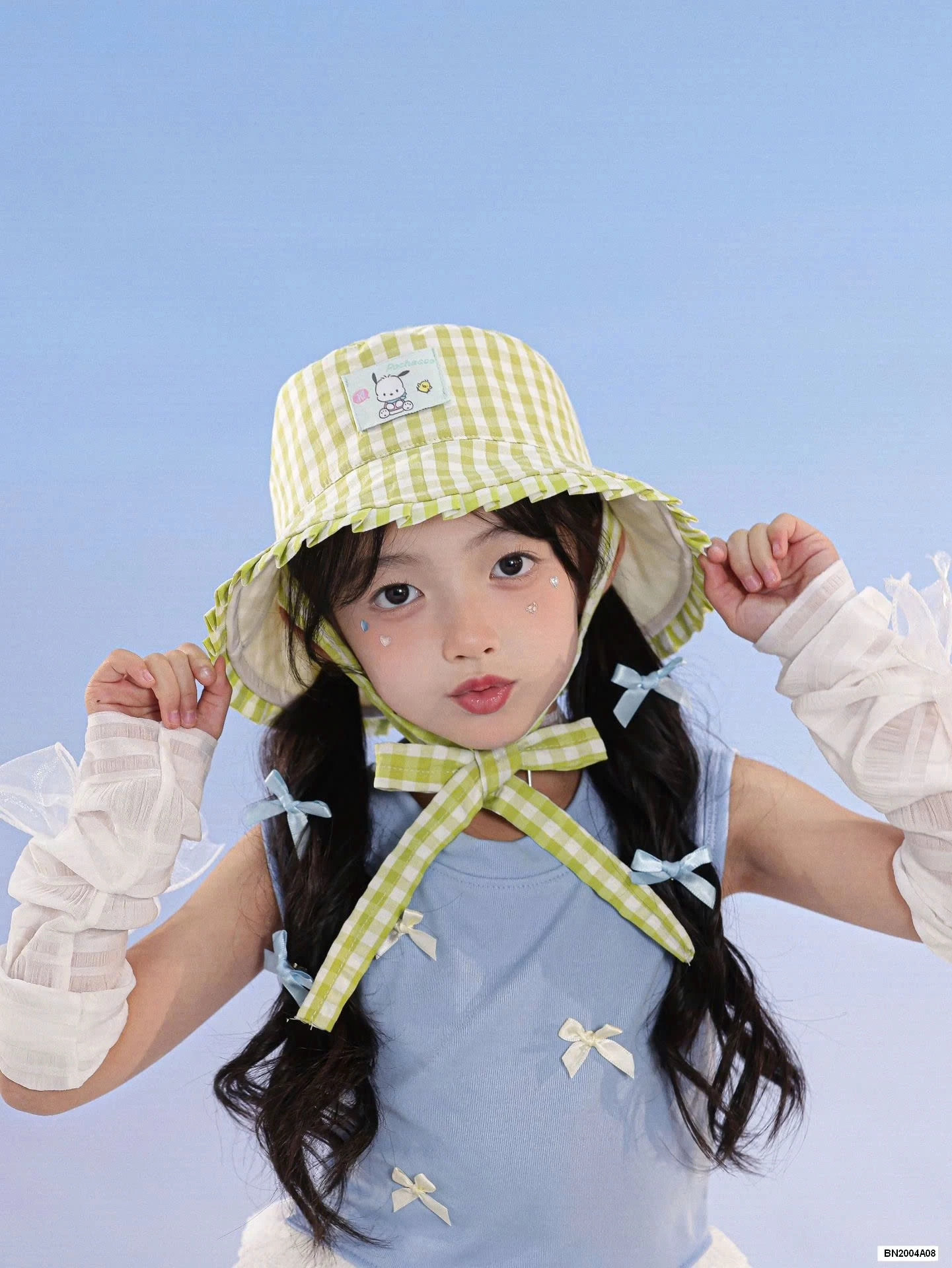 MŨ BÈO CARO DÂY BUỘC 2 MẶT