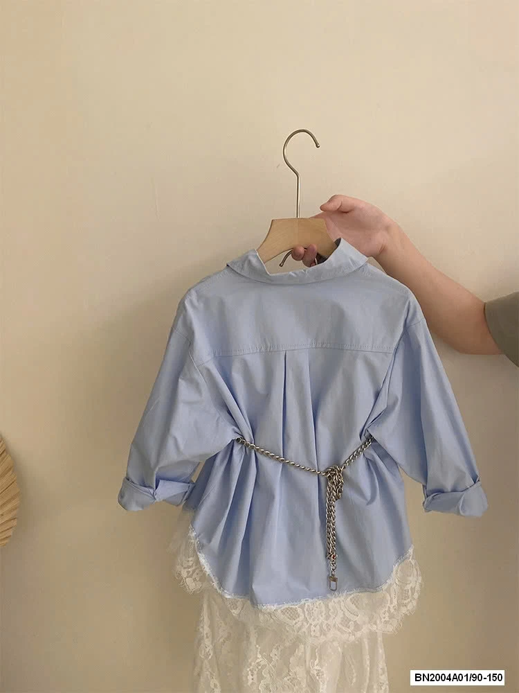 SÉT SƠ MI XANH MIX CV REN