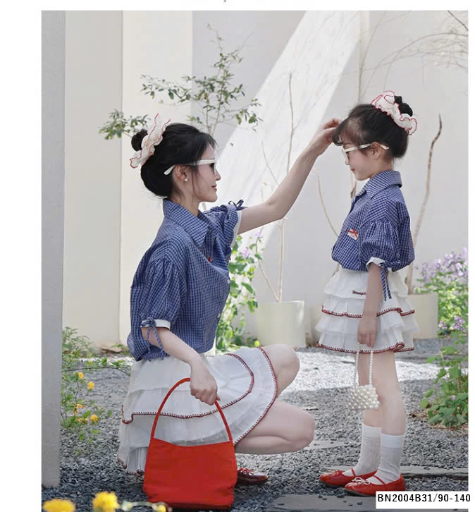 SÉT SƠ MI TAY LỠ MIX CHÂN VÁY TẦNG BÈO