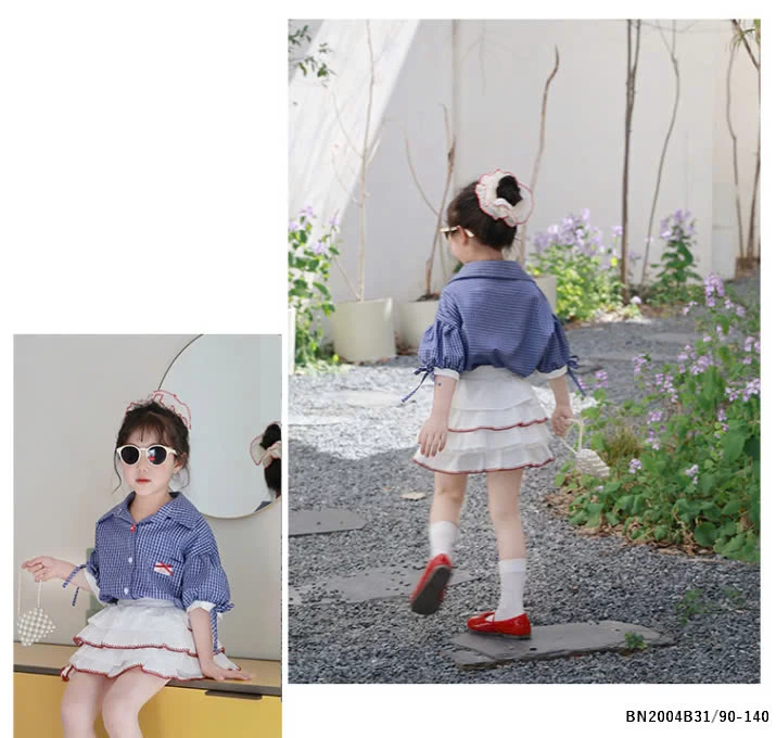 SÉT SƠ MI TAY LỠ MIX CHÂN VÁY TẦNG BÈO