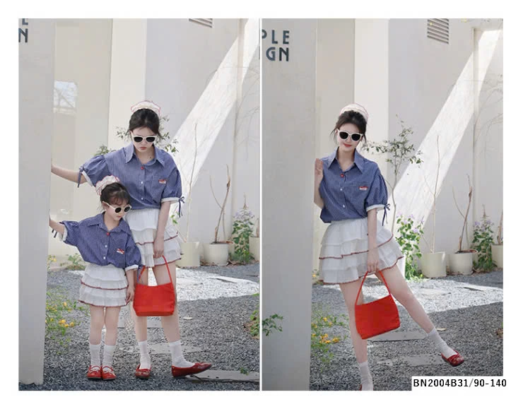 SÉT SƠ MI TAY LỠ MIX CHÂN VÁY TẦNG BÈO