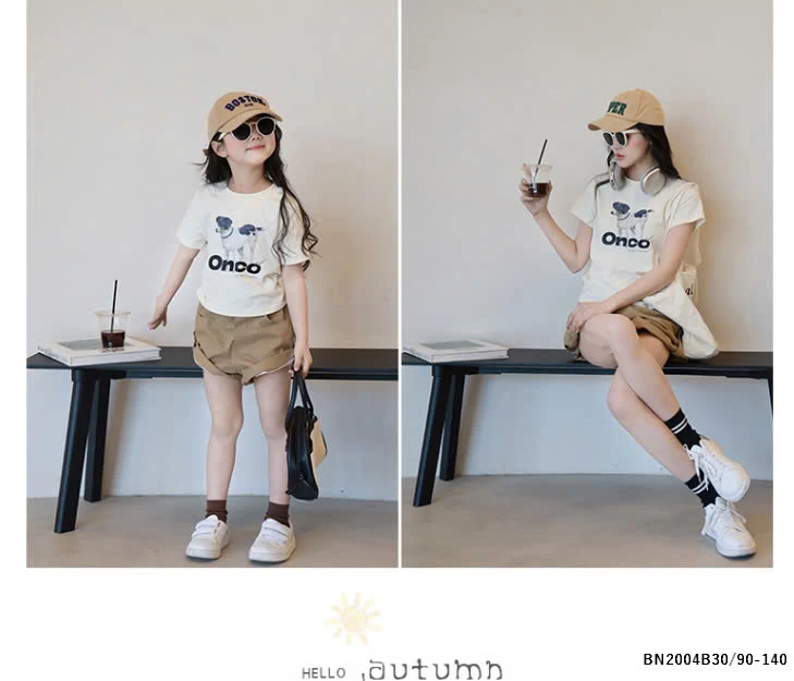 SÉT ÁO THUN CÚN MIX SHORT NÂU