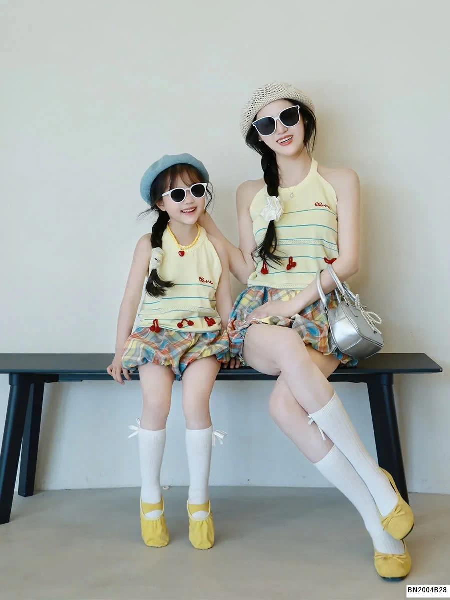 SÉT QUẦN BÍ ÁO CỔ YÊM MẸ BÉ