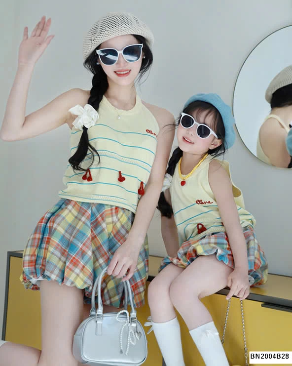 SÉT QUẦN BÍ ÁO CỔ YÊM MẸ BÉ