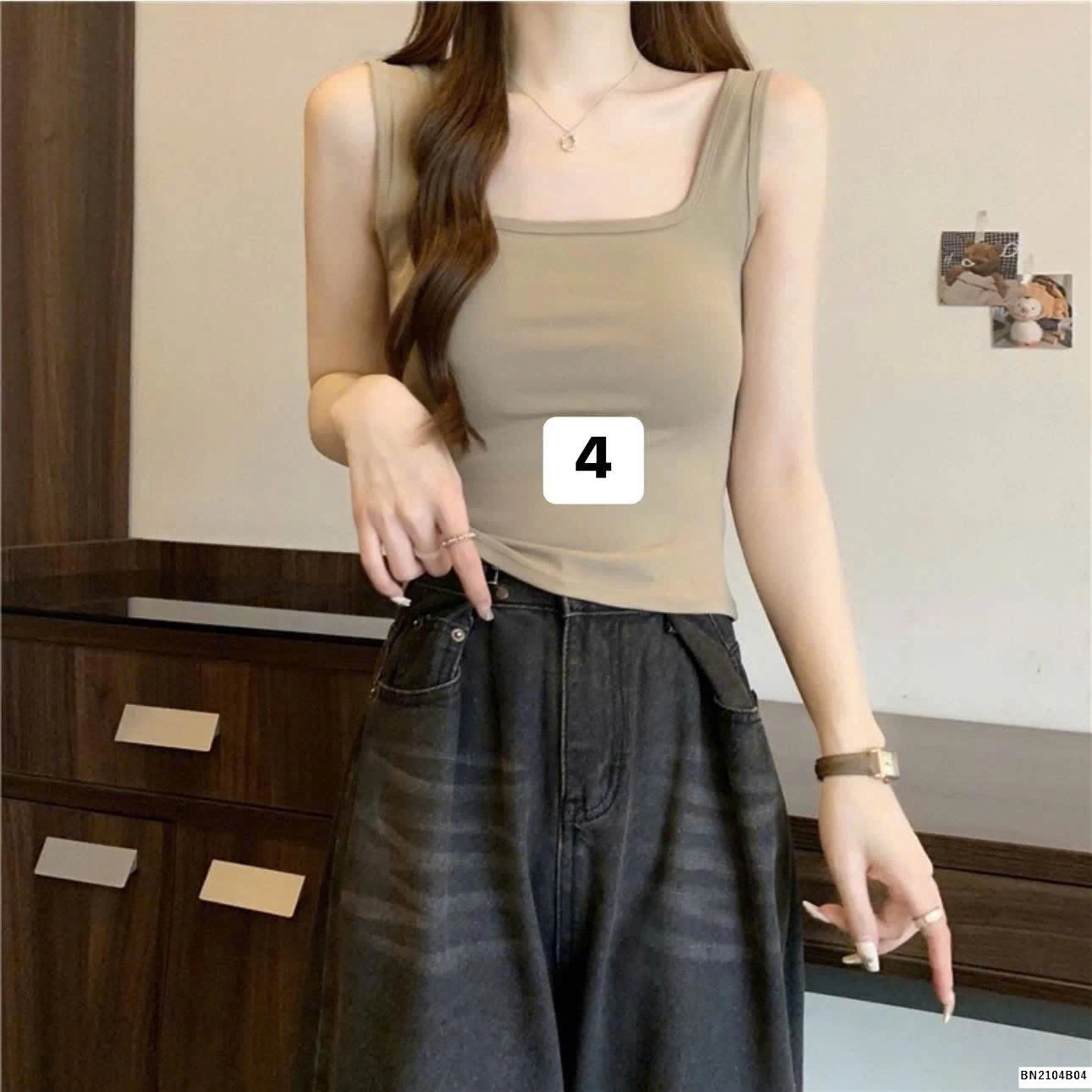 ÁO SÁT NÁCH CỔ U CHO NỮ